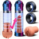 Penis Pump Male Sex Toy - Male Masturbator With Realistic Pocket Pussy, Led Display Dick Vacuum Pump