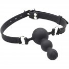 Mouth Gag Silicone Simulation Triple Ball Cock Dildo Penis Adjustable With Gags Bondage Adult Sex To Mouth Gag Silicone Simulation Triple Ball Cock Dildo Penis Adjustable With Gags Bondage Adult Sex To