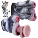 Monster Zebra Male Masturbation Double Opening Track, Masturbation Sleeve Realistic Pocket Animal, A