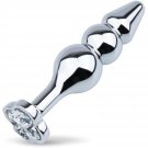 Metal Small Anal Plug With Clear Gem Handle Butt Plugs Adult Sex Toy For Couples Sex Pleasures (109M