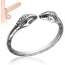 Male Penis Ring Stainless Steel Cockrings Smooth Snake-Shaped Delay Glans Ring Testicles Stimulates Male Penis Ring Stainless Steel Cockrings Smooth Snake-Shaped Delay Glans Ring Testicles Stimulates