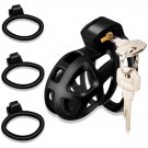 Male Chastity Device Cock Cage - Resin+Abs Chastity Cage For Man Penis Exercise 3D Printed Black Bon