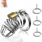 Male Chastity Cage Sex Toys For Men, Large Chastity Device With 3 Sizes Rings And Elastic Auxiliary Male Chastity Cage Sex Toys For Men, Large Chastity Device With 3 Sizes Rings And Elastic Auxiliary