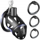 Male Chastity Cage Sex Toys - Large Chastity Device With 3 Ring Sizes, Invisible Lock & 2 Keys, Ligh Male Chastity Cage Sex Toys - Large Chastity Device With 3 Ring Sizes, Invisible Lock & 2 Keys, Ligh