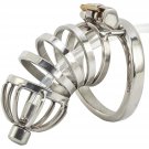 Male Chastity Cage Device Stainless Steel Cock Cage With 1.97 Inch Size Ring & Invisible Lock, Penis Male Chastity Cage Device Stainless Steel Cock Cage With 1.97 Inch Size Ring & Invisible Lock, Penis