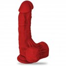Lucky 6.5"" Premium Silicone Dildo Red With Suction Cup Lucky 6.5"" Premium Silicone Dildo Red With Suction Cup