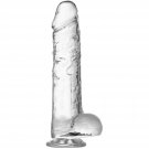 Lifelike Lover Luxe Realistic Dildo - 9.6 Inch Huge Silicone Dildo With Strong Suction Cup - Crystal Lifelike Lover Luxe Realistic Dildo - 9.6 Inch Huge Silicone Dildo With Strong Suction Cup - Crystal