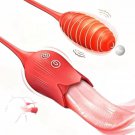 G-Spot Vibrator Tongue Sex Toy For Women, 2In1 Silicone Tongue Clitoral Stimulator Sex Toy With 10 L G-Spot Vibrator Tongue Sex Toy For Women, 2In1 Silicone Tongue Clitoral Stimulator Sex Toy With 10 L