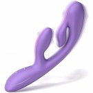 G-Spot Clitoral Rabbit Vibrator For Woman - 3 In 1 High-Frequency Vaginal Anal Dildo Massager With 1
