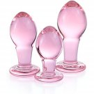 Glass Butt Plug, Anal Trainer 3-Piece Butt Training Set Crystal Anal Adult Sex Toys G-Spot Stimulati Glass Butt Plug, Anal Trainer 3-Piece Butt Training Set Crystal Anal Adult Sex Toys G-Spot Stimulati