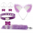 Fox Anal Plug Tail Set Animal Costume Set Butt Plug Tail Anales Plug Toys Nipple Clips Cat Ears Neck