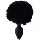 Fluffy Bunny Tail, Silicone Anal Butt Plug, Black Color, Adult Sex Toy, 45G Fluffy Bunny Tail, Silicone Anal Butt Plug, Black Color, Adult Sex Toy, 45G