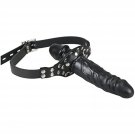 Double-Cock Lockable Realistic Penis Gag, Mouth Gag With Adjustable Leather Strap, Sm Dildo Gag(Long Double-Cock Lockable Realistic Penis Gag, Mouth Gag With Adjustable Leather Strap, Sm Dildo Gag(Long