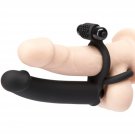 Double Fun Vibrating Double Penetration Strap On Dildo - 5.5 Inch Silicone Strap On Dildo For Men - Double Fun Vibrating Double Penetration Strap On Dildo - 5.5 Inch Silicone Strap On Dildo For Men -