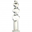 Crystal Glass Threaded Dildos With Realistic Penis Spiral G-Spot Anal Butt Plug,Thread Glass Anal Di