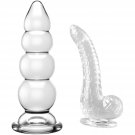 Clear Anal Beads Butt Plug Sex Toys For Anal, Vagina, G-Spot Stimulation+Anal Dildo Sex Toy For Wome Clear Anal Beads Butt Plug Sex Toys For Anal, Vagina, G-Spot Stimulation+Anal Dildo Sex Toy For Wome