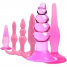 Butt Plugs, 6 Pcs Anal Training Kit Soft Jelly Anal Plug G-Spot Prostate Massager Anus Trainer For A Butt Plugs, 6 Pcs Anal Training Kit Soft Jelly Anal Plug G-Spot Prostate Massager Anus Trainer For A