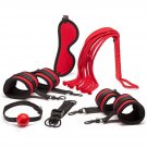 Bondage Boutique Red Hot Passion Bondage Kit - Includes Cuffs, Blindfold, Ball Gag, Rope Flogger & S Bondage Boutique Red Hot Passion Bondage Kit - Includes Cuffs, Blindfold, Ball Gag, Rope Flogger & S