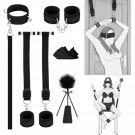Bdsm Bondage Restraints Set - 7Pc Sm Kit With Adjustable Collar, Wrist & Ankle Cuffs, Tickle Blindfo