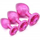 Anal Plug Training Kit Sex Toy, Ice Flake Finish With Jeweled Base 3Pcs Set Anal Butt Trainer, Anal Anal Plug Training Kit Sex Toy, Ice Flake Finish With Jeweled Base 3Pcs Set Anal Butt Trainer, Anal