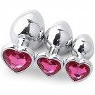 Anal Plug Training Kit Anal Sex Toys Butt Plug Set Stainless Steel Jeweled Sexy Stimulation Toys Adu