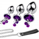 Anal Plug Trainer Kit, 3 Pcs Metal Anal Butt Plugs, Jewelry Anal Trainer Sex Toys With Bell And Trac Anal Plug Trainer Kit, 3 Pcs Metal Anal Butt Plugs, Jewelry Anal Trainer Sex Toys With Bell And Trac