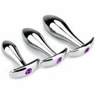 Anal Plug 3Pcs Anal Toys With Luxurious Diamonds Anal Trainer Metal Butt Plug Prostate Massage Sex T Anal Plug 3Pcs Anal Toys With Luxurious Diamonds Anal Trainer Metal Butt Plug Prostate Massage Sex T