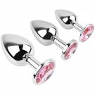 Anal Butt Plug 3Pcs Trainer Kit Metal Butt Plug Anal Trainer Toys Fetish Kinky Sex Love Games For St Anal Butt Plug 3Pcs Trainer Kit Metal Butt Plug Anal Trainer Toys Fetish Kinky Sex Love Games For St