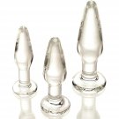 Adam And Eve Glass Anal Plug Set Of 3, Hypoallergenic Non Porous Butt Plugs, Smooth Tempered Borosil Adam And Eve Glass Anal Plug Set Of 3, Hypoallergenic Non Porous Butt Plugs, Smooth Tempered Borosil