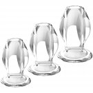 Acrylic Glass Hollow Tunnel Butt Play Anal Plug Set, Clear Small Large Big But Trainer Anus Plug Str Acrylic Glass Hollow Tunnel Butt Play Anal Plug Set, Clear Small Large Big But Trainer Anus Plug Str