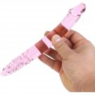 9.2"" Pink Double-Ended Penis Pleasure Wand With Spiral Texture And Vivid Glans Anal Butt Plug For G 9.2"" Pink Double-Ended Penis Pleasure Wand With Spiral Texture And Vivid Glans Anal Butt Plug For G