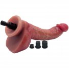 8.6"" Curved Realistic Dildo For Massage Gun Thrusting Liquid Silicone Dildo G-Spot Orgasm Big Dick 