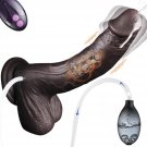 8.46"" Black Squirting Dildo Realistic Ejaculating Toy, Silicone Real Skin Ejaculating Dildo With 7 8.46"" Black Squirting Dildo Realistic Ejaculating Toy, Silicone Real Skin Ejaculating Dildo With 7