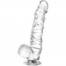 8 Inch Clear Realistic Dildo Adult Sex Toy For Vaginal Clitoral Prostate Stimulation, Jelly Anal Dil