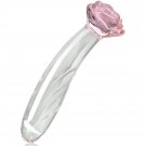 7.08 Inch Glass Anal Butt Plug Dildo G-Spot Masturbating Massage Adult Games Sex Toys, Elegant Flowe 7.08 Inch Glass Anal Butt Plug Dildo G-Spot Masturbating Massage Adult Games Sex Toys, Elegant Flowe