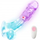 7 Inch Clear Glowing Dildo Vibrator With Suction Cup, Adult Sex Toy For Women With 10 Vibrating Mode 7 Inch Clear Glowing Dildo Vibrator With Suction Cup, Adult Sex Toy For Women With 10 Vibrating Mode
