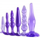 6Pcs Anal Trainer Kit Butt Plugs Beginner Set Silicone Prostate Massager (Purple) 6Pcs Anal Trainer Kit Butt Plugs Beginner Set Silicone Prostate Massager (Purple)