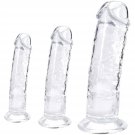 3 Piece (6'' 7'' 10'') Suction Cup Clear Realistic Dildo Set(Small Big Huge): Anal Dildo Trainer Kit