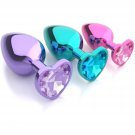 3 Pcs Metal Jeweled Butt Plug Set – Colorful Heart Shaped Anal Trainer Kit For Beginner, Women, Me 3 Pcs Metal Jeweled Butt Plug Set – Colorful Heart Shaped Anal Trainer Kit For Beginner, Women, Me