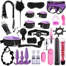 26 Pc Bdsm Bed Restraints For Sex, Leather Bondage Restraints Kits Kinky Sex Toys,Gang Ball Play, Vi