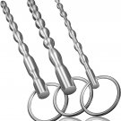 3-Piece Stainless Steel Urethral Sound Set with Bumpy Penis Plug and Ring 3-Piece Stainless Steel Urethral Sound Set with Bumpy Penis Plug and Ring