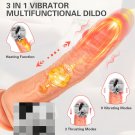 Thrusting Vibrator Dildo - 8.1"" Realistic Suction Cup Dildo with 9 Vibration Modes
