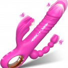 Rechargeable Thrusting Rabbit Vibrator with 7 Speeds & Modes, Waterproof Silicone Rechargeable Thrusting Rabbit Vibrator with 7 Speeds & Modes, Waterproof Silicone
