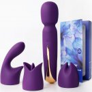 4-in-1 Wand Vibrator Kit – Ultra-Quiet Toy with 3 Attachments & 10 Modes 4-in-1 Wand Vibrator Kit – Ultra-Quiet Toy with 3 Attachments & 10 Modes