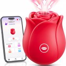 APP-Controlled Rose Sucking Vibrator – 10 Modes, Clitoral & Anal Stimulator for Women