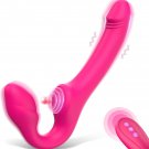 Strapless Strap-On Dildo Vibrator with Remote, 10 Modes, Double-Ended Silicone Toy Strapless Strap-On Dildo Vibrator with Remote, 10 Modes, Double-Ended Silicone Toy