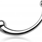 Dual-Ended Metal Dildo Wand for G-Spot & Anal Massage, Curved Design for Couples