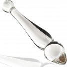 8.1"" Double-Ended Glass Dildo – Tapered & Round Ball Design for Versatile Pleasure