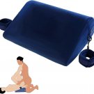Adjustable Foam Position Pillow with Restraints – Support Cushion for Couples (Blue)