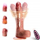 Thrusting Dildo Vibrator Sex Toys For Women Realistic Dildos 6In1 Penis With Suction Cup 9 Vibration Thrusting Dildo Vibrator Sex Toys For Women Realistic Dildos 6In1 Penis With Suction Cup 9 Vibration